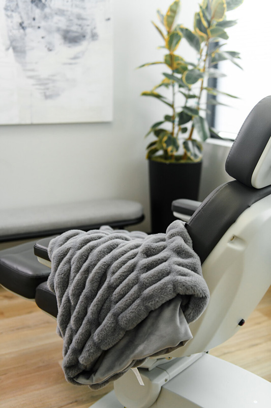 a treatment room at Evolve Aesthetics & Wellness